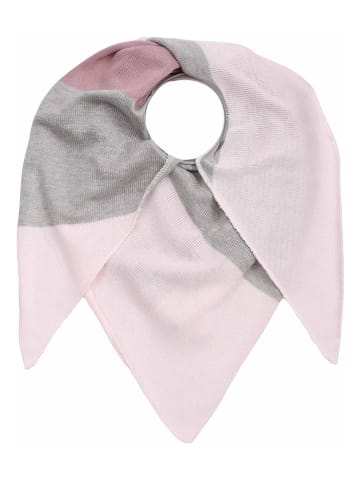 Zwillingsherz Driehoekige sjaal "Blokstrepen" roze