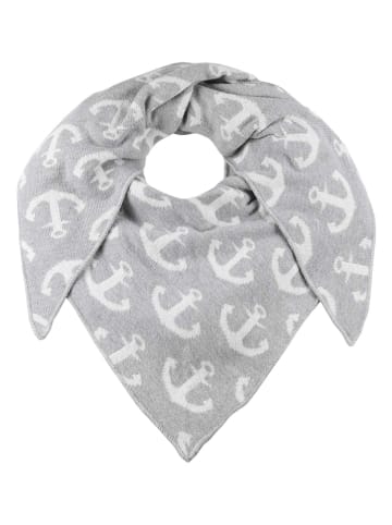 Zwillingsherz Driehoekige sjaal "Anker" grijs
