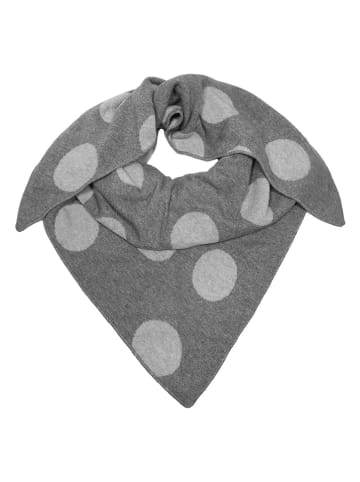 Zwillingsherz Driehoekige sjaal "Stippen" grijs