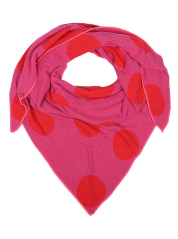 Zwillingsherz Driehoekige sjaal "Stippen" roze