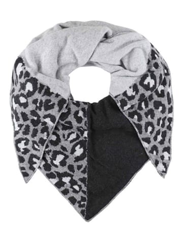 Zwillingsherz Driehoekige sjaal "Leeuw" grijs