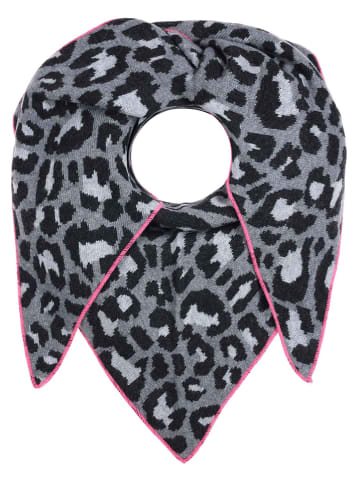 Zwillingsherz Driehoekige sjaal "Leeuw" grijs/zwart - (L)200 x (B)110 cm