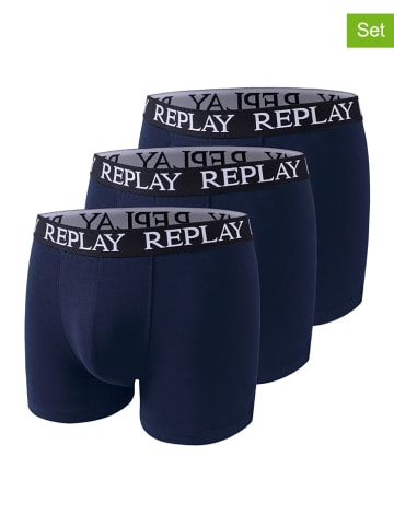 Replay Underwear 3er-Set: Boxershorts in Dunkelblau