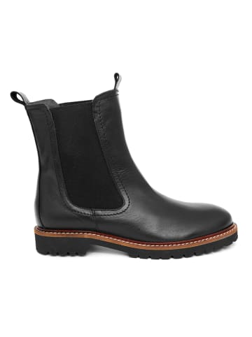 Abril Flowers Leder-Chelsea-Boots in Schwarz