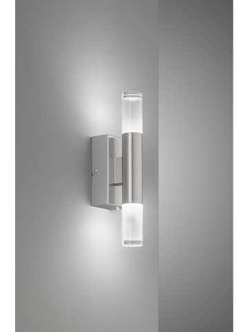 FISCHER & HONSEL Ledwandlamp "Nyra" nikkelkleurig - (B)7 x (H)29 cm