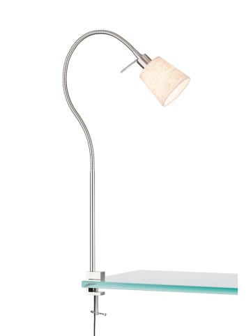 FISCHER & HONSEL Klemmleuchte in Silber/ Creme - (B)11 x (H)60 cm