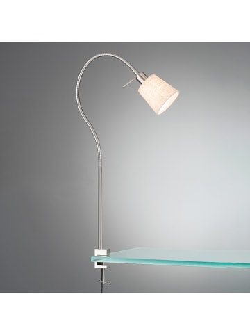 FISCHER & HONSEL Klemmleuchte in Silber/ Creme - (B)11 x (H)60 cm