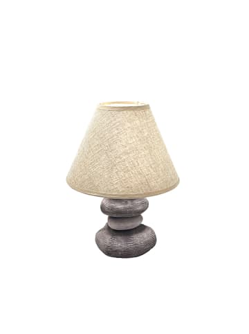 FH Lighting Tafellamp beige/grijs - (H)33,5 x Ø 25 cm
