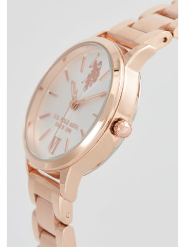 U.S. Polo Assn. Quarzuhr in Roségold/ Silber
