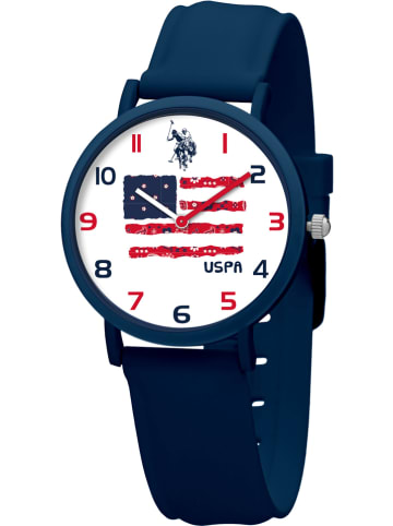 U.S. Polo Assn. Quarzuhr in Dunkelblau/ Weiß