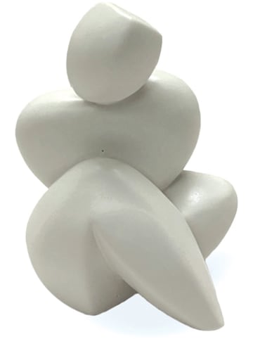 Deco Lorrie Decoratief figuur "Assise" wit - (B)12 x (H)15 x (D)8 cm