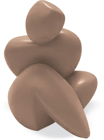 Deco Lorrie Decoratief figuur "Assise" beige - (B)12 x (H)15 x (D)8 cm