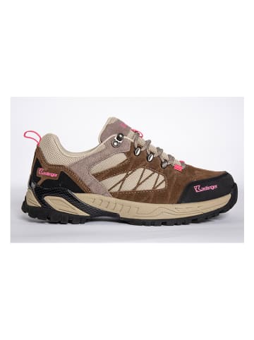 Kastinger Skórzane buty trekkingowe "Sampo" w kolorze brązowo-beżowym