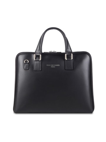 Christian Laurier Leder-Henkeltasche "Jimi" in Schwarz - (B)38 x (H)29 x (T)6 cm