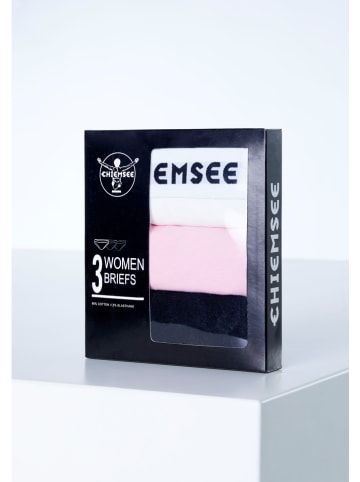 Chiemsee 3-delige set: slips lichtroze/zwart/wit