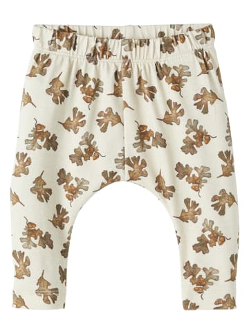 Lil Atelier Broek "Geo" crème/bruin
