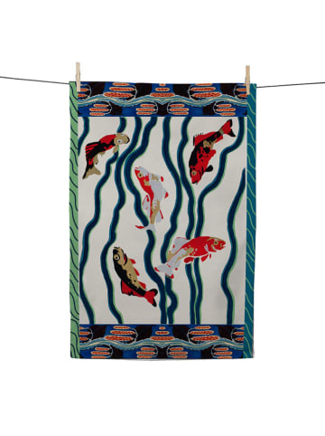 Madre Selva Geschirrtuch "Fishes" in Bunt - (L)70 x (B)50 cm