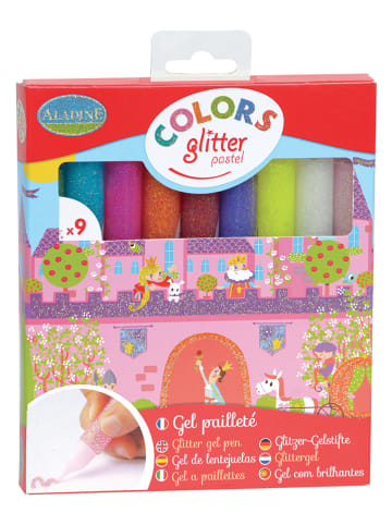 Aladine Glitterlijmstiften "Pastel" vanaf 5 jaar - 9 stuks