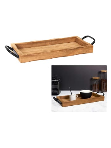 Ethnical Life Dekotablett in Hellbraun - (L)39,5 x (B)30 cm