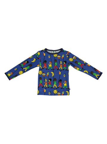 Småfolk Longsleeve "Children With Lanterns" blauw