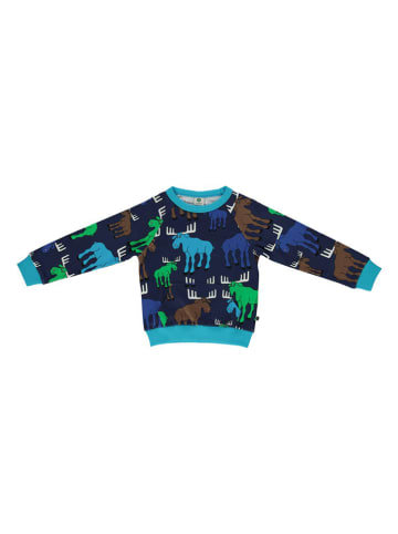 Småfolk Sweatshirt "Moose" donkerblauw