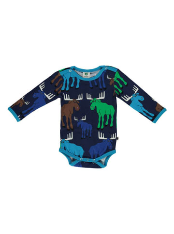 Småfolk Romper "Moose" donkerblauw