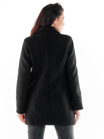 Awama Płaszcz pluszowy w kolorze czarnym