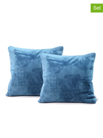Deco King Poszewka (2 szt.) w kolorze niebieskim na poduszkę
