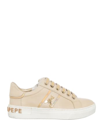 Patrizia Pepe Leder-Sneakers in Beige