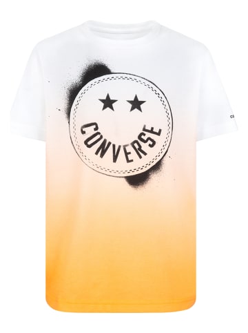 Converse Shirt wit/oranje