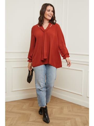 Curvy Lady Bluse in Rotbraun