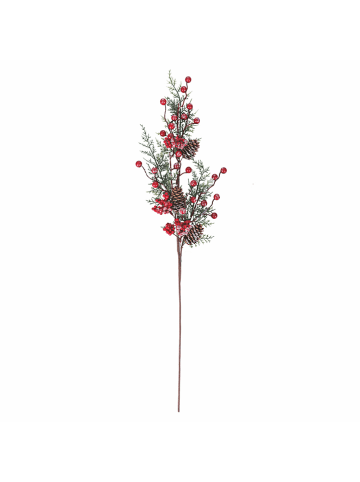 Villa d´Este Gałązka dekoracyjna w kolorze zielono-czerwonym - wys. 75 cm