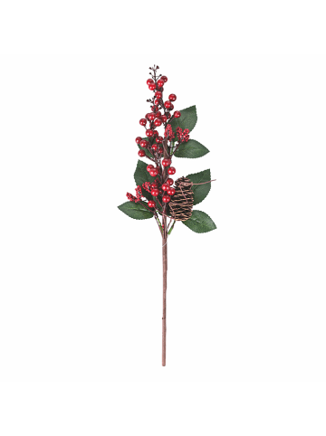 Villa d´Este Decoratieve tak rood/groen - (H)48 cm