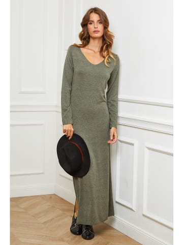 So Cachemire Strickkleid "Abalone" in Oliv