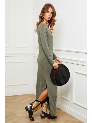 So Cachemire Strickkleid "Abalone" in Oliv