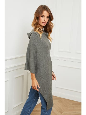 So Cachemire Poncho "Bali" olijfgroen
