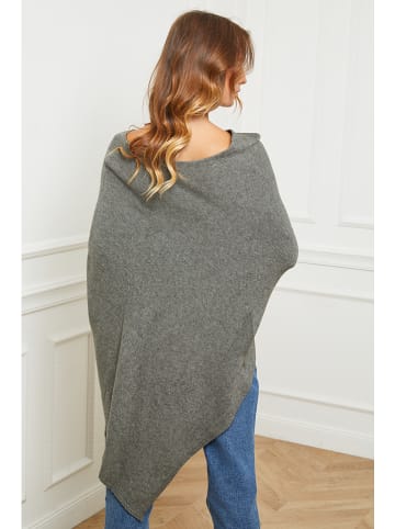 So Cachemire Poncho "Bali" olijfgroen