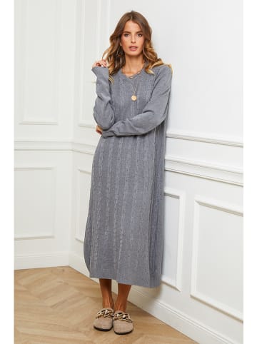 So Cachemire Strickkleid "Cubis" in Grau