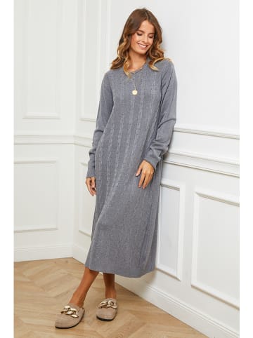 So Cachemire Strickkleid "Cubis" in Grau