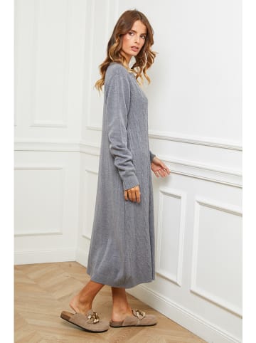 So Cachemire Strickkleid "Cubis" in Grau