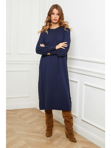 So Cachemire Strickkleid "Douve" in Blau