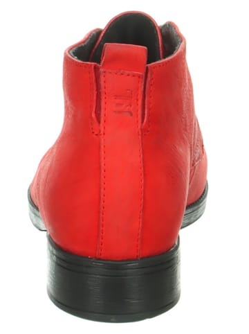 Think! Leder-Ankle-Boots "Denk" in Rot