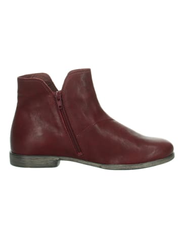 Think! Leder-Ankle-Boots "Agrat" in Bordeaux