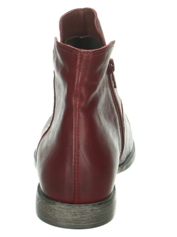 Think! Leder-Ankle-Boots "Agrat" in Bordeaux