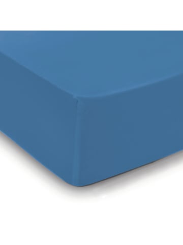 Cacharel Satin-Spannbettlaken "Uni" in Blau