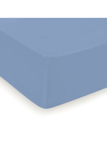 Cacharel Satin-Spannbettlaken "Uni" in Blau