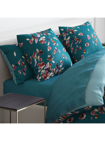 Cacharel textiles Satin-Spannbettlaken "Uni" in Petrol