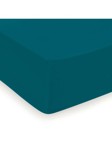 Cacharel textiles Satin-Spannbettlaken "Uni" in Petrol