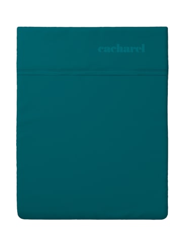 Cacharel textiles Satin-Bettlaken "Uni" in Petrol