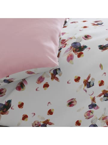 Cacharel Satin-Bettwäsche-Set "Aurore" in Weiß/ Rosa